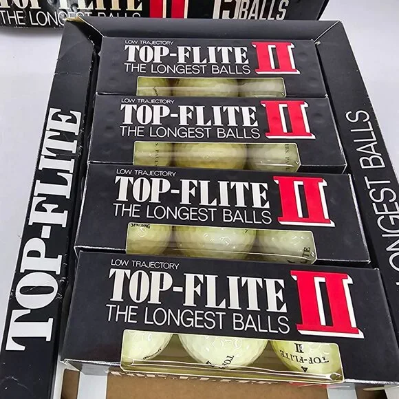 Vintage Spalding Top-Flite II Low Trajectory Golf Balls Set of 12 balls - Picture 4 of 7